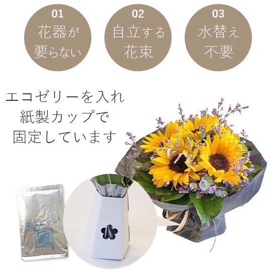 夏期限定ひまわりの花束の通信販売 | ロハスプラザ