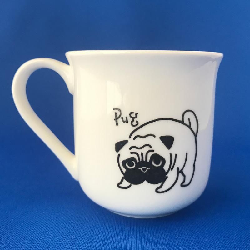 Kazさんの手描きカップ 困り顔 パグf ボステリやbuhiの手作りグッズの店 Kazさんの手描きカップ 困り顔 パグf ボステリやbuhiの手作りグッズの店