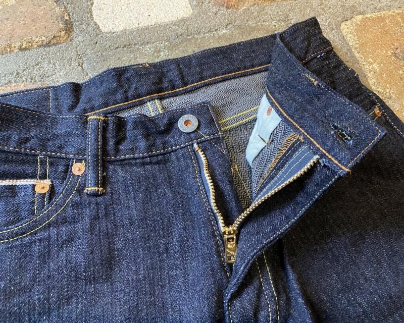GZ-16SLST-Z01 16oz ZIP スリムストレートジーンズ ヘリンボーン