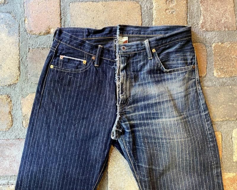 GZ-16SLST-Z01 16oz ZIP スリムストレートジーンズ 針抜き