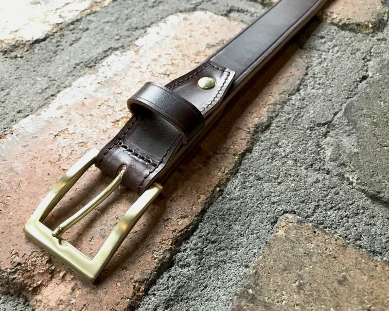 GZ-UKSLB U.K.Saddle Leather Belt チョコ - 倉敷美観地区デニム