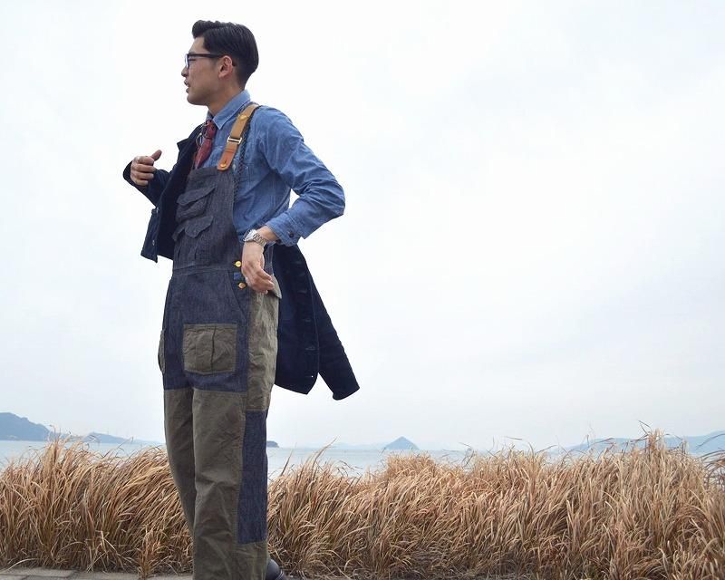 GZ-HOR2-0107 ハンティングオーバーオールID/KH - 倉敷美観地区デニム