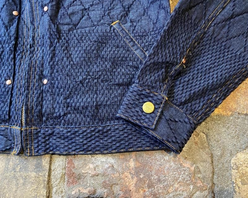GZ-GJRKN-0301 メンズ Riders JEAN JACKET -剣道デニム- BLU