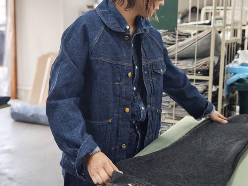 GZ-GJRG-0609 Jean Jacket -Raglan- エンボスデニムリーフ