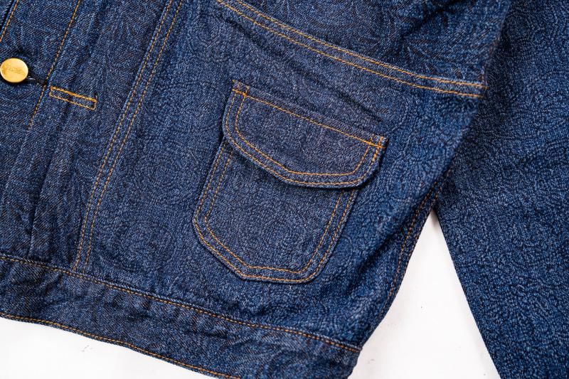 GZ-GJRG-0609 Jean Jacket -Raglan- エンボスデニムリーフ