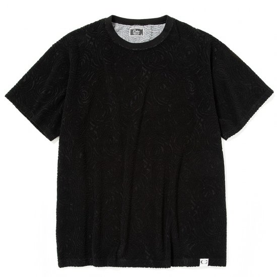 <img class='new_mark_img1' src='https://img.shop-pro.jp/img/new/icons50.gif' style='border:none;display:inline;margin:0px;padding:0px;width:auto;' />CALEE Spiral pattern pile jacquard t-shirt