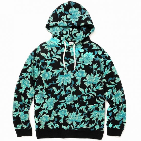 CALEE Allover flower pattern pullover parka - FLOATER