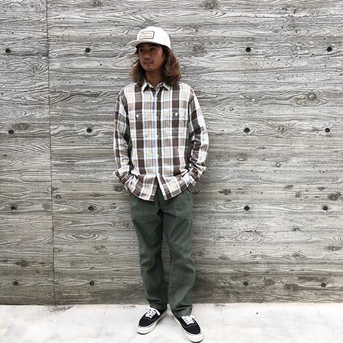 SD Flannel Check Shirt White XL ネルシャツバッファローチェック