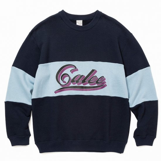 <img class='new_mark_img1' src='https://img.shop-pro.jp/img/new/icons50.gif' style='border:none;display:inline;margin:0px;padding:0px;width:auto;' />CALEE Calee logo contrasting fabric crew neck sweat