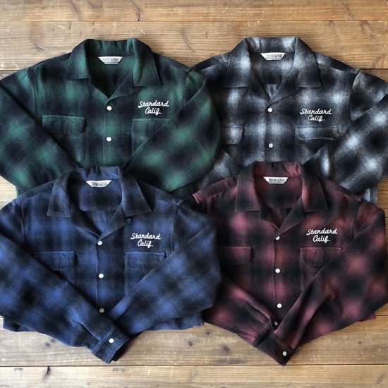 <img class='new_mark_img1' src='https://img.shop-pro.jp/img/new/icons12.gif' style='border:none;display:inline;margin:0px;padding:0px;width:auto;' />STANDARD CALIFORNIA SD Ombre Check Wool Shirt