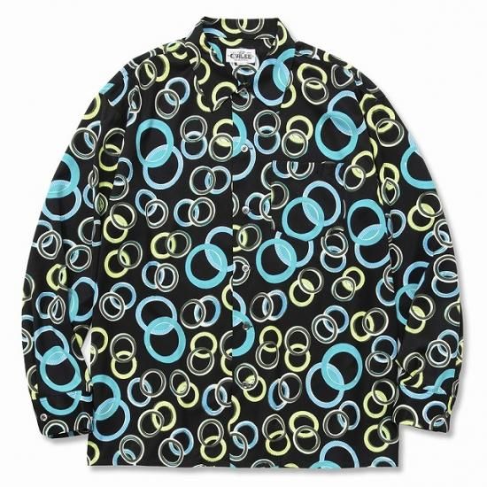 CALEE Allover annulus pattern L/S shirt - FLOATER