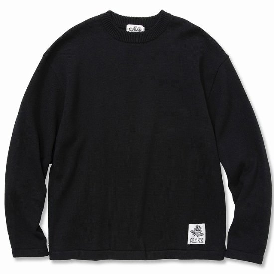 CALEE 7 Gauge crew neck knit sweater - FLOATER