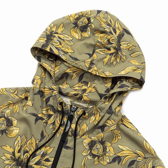 CALEE Allover flower pattern anorak parka - FLOATER