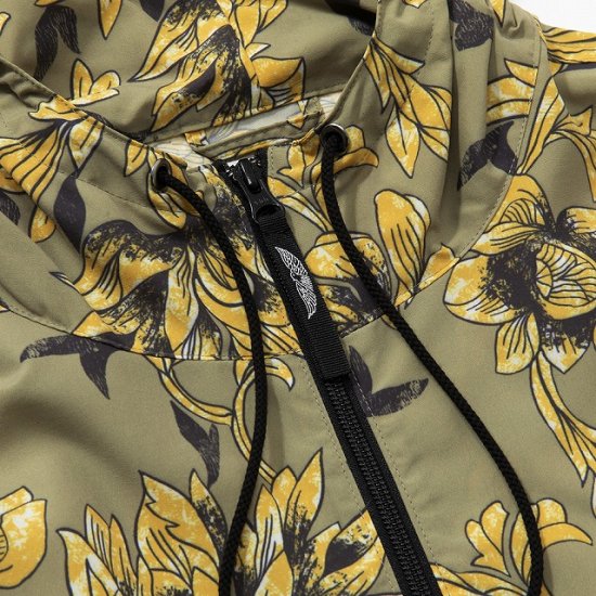 CALEE Allover flower pattern anorak parka - FLOATER