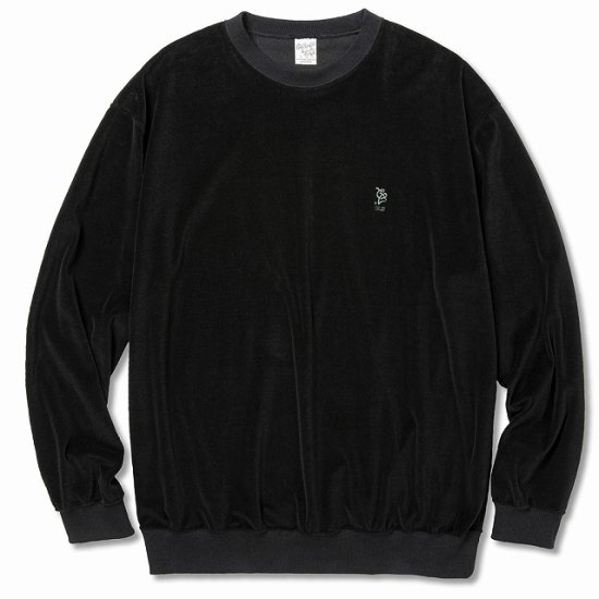 <img class='new_mark_img1' src='https://img.shop-pro.jp/img/new/icons12.gif' style='border:none;display:inline;margin:0px;padding:0px;width:auto;' />CALEE CAL Logo emboridery velour crew neck sweat
