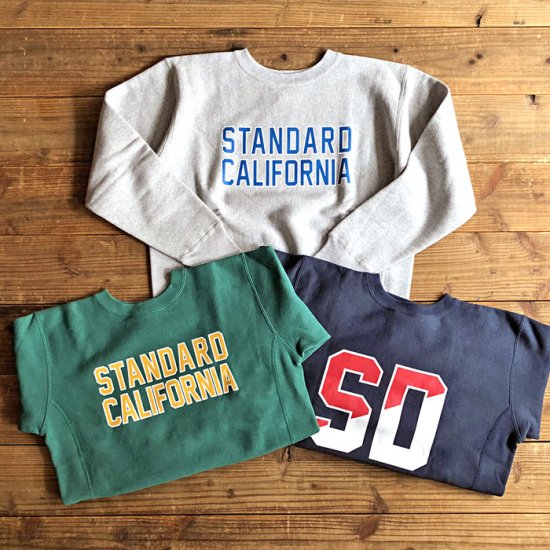 <img class='new_mark_img1' src='https://img.shop-pro.jp/img/new/icons12.gif' style='border:none;display:inline;margin:0px;padding:0px;width:auto;' />STANDARD CALIFORNIA Champion × SD Reverse Weave Crew Sweat