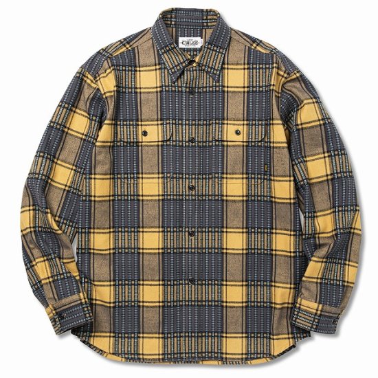 CALEE Dobby check pattern L/S shirt - FLOATER