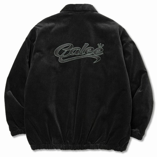 CALEE CALEE Logo embroidery corduroy harrington jacket - FLOATER