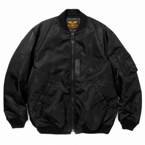 CALEE Allover star pattern MA-1 type flight jacket - FLOATER