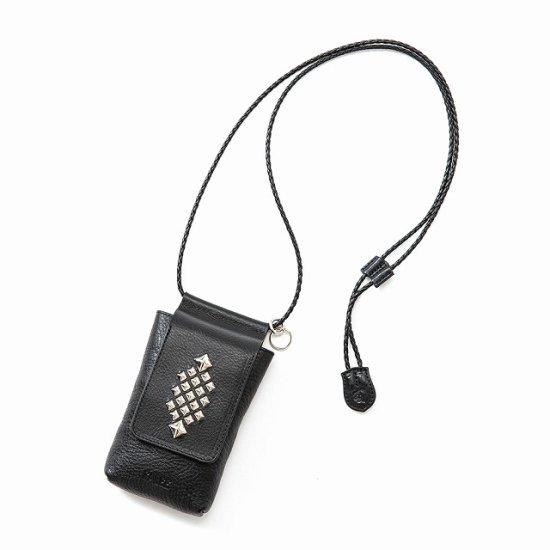 CALEE Studs leather smart phone shoulder pouch - FLOATER
