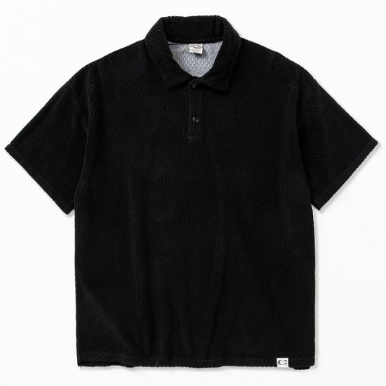 <img class='new_mark_img1' src='https://img.shop-pro.jp/img/new/icons50.gif' style='border:none;display:inline;margin:0px;padding:0px;width:auto;' />CALEE CALEE Checker pile jacquard wide silhouette polo shirt