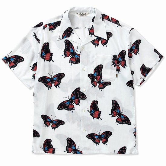 CALEE × MIHO MURAKAMI CL Butterfly pattern S/S shirt - FLOATER