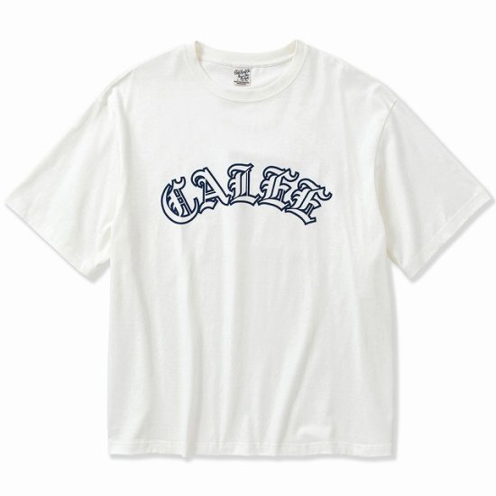 <img class='new_mark_img1' src='https://img.shop-pro.jp/img/new/icons50.gif' style='border:none;display:inline;margin:0px;padding:0px;width:auto;' />CALEE Drop shoulder CALEE arch logo t-shirt