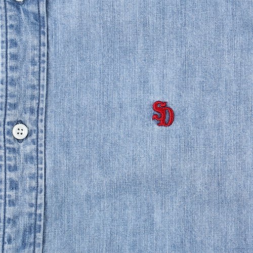 STANDARD CALIFORNIA SD Denim Button-Down Shirt Vintage Wash - FLOATER