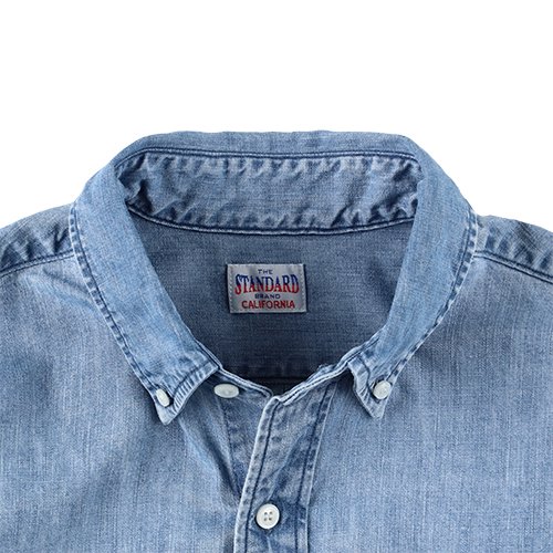 STANDARD CALIFORNIA SD Denim Button-Down Shirt Vintage Wash - FLOATER