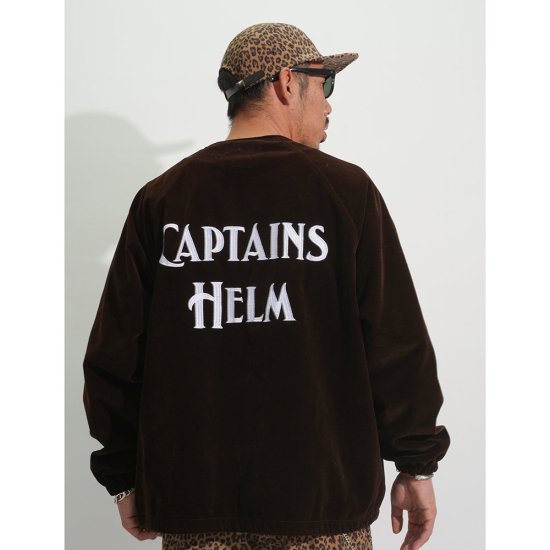 CAPTAINS HELM #LOGO VELOUR COACH JACKET - FLOATER