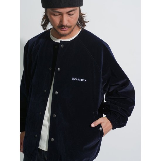 CAPTAINS HELM #LOGO VELOUR COACH JACKET - FLOATER