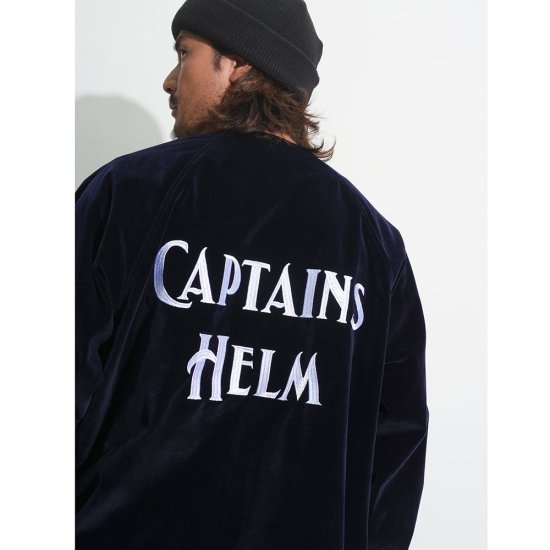 CAPTAINS HELM #LOGO VELOUR COACH JACKET - FLOATER