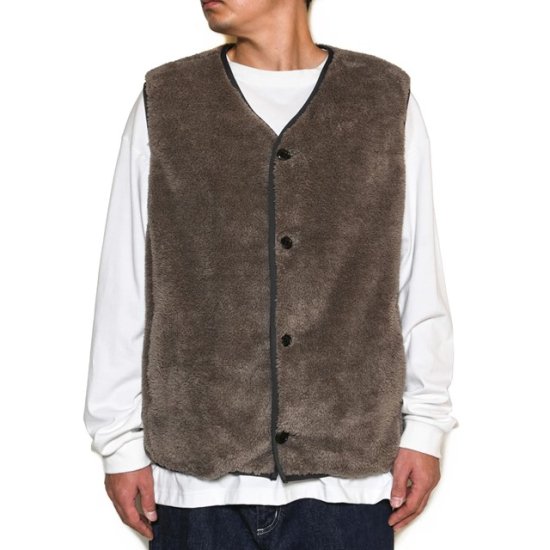 CALEE NYLON RIP FLEECE WAIST COAT - FLOATER