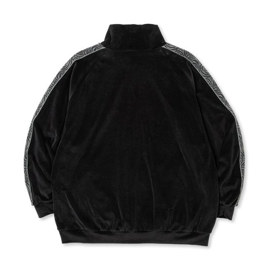 CALEE VELOUR TRACK JACKET SPIRAL JACQUARD PATTERN - FLOATER