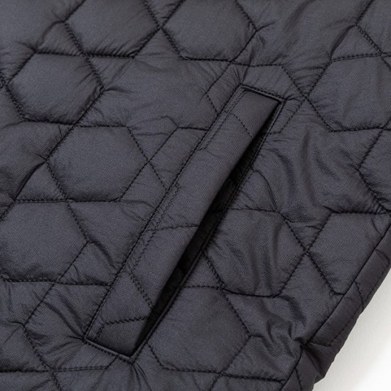 CALEE GEOMETRIC PATTERN QUILTING TRACK JACKET - FLOATER