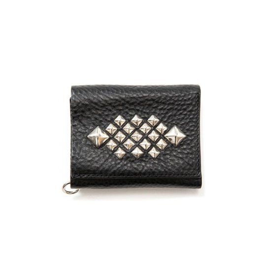 CALEE Studs leather multi wallet