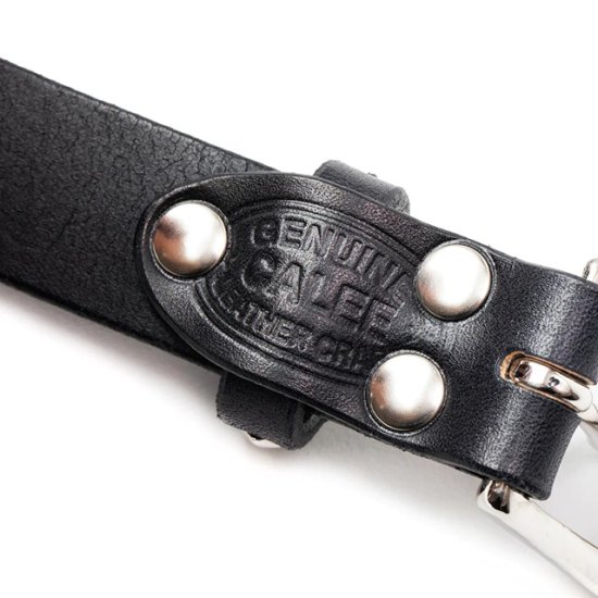 CALEE STUDS LEATHER NARROW BELT - FLOATER