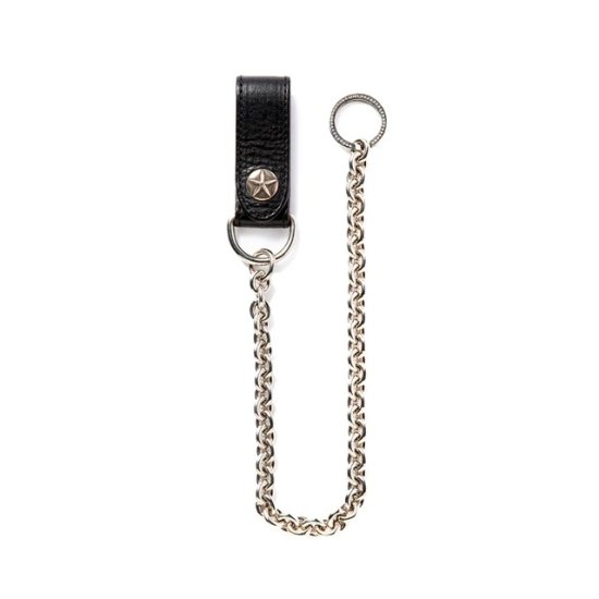 CALEE SILVER STAR CONCHO LEATHER WALLET CHAIN - FLOATER