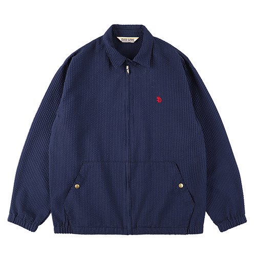 STANDARD CALIFORNIA SD Seersucker Harrington Jacket - FLOATER