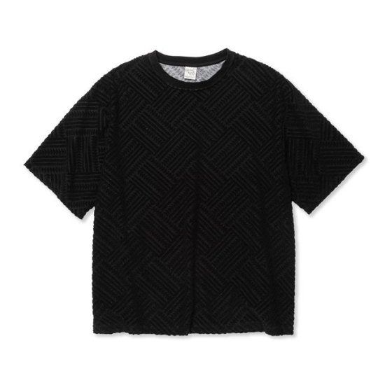 <img class='new_mark_img1' src='https://img.shop-pro.jp/img/new/icons12.gif' style='border:none;display:inline;margin:0px;padding:0px;width:auto;' />CALEE PILE JACQUARD DROP SHOULDER CS