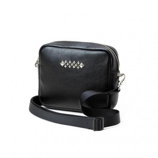 CALEE STUDS LEATHER SHOULDER BAG BOX TYPE - FLOATER