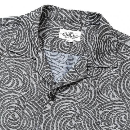 CALEE SPIRAL JACQUARD CHAMBRAY S/S SH - FLOATER