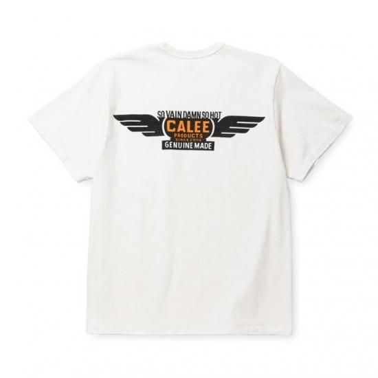 <img class='new_mark_img1' src='https://img.shop-pro.jp/img/new/icons12.gif' style='border:none;display:inline;margin:0px;padding:0px;width:auto;' />CALEE BINDER NECK WING LOGO VINTAGE TEE NATURALLY PAINT DESIGN