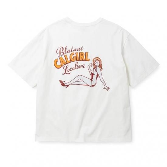 CALEE VINTAGE TYPE SYNDICATE RETRO GIRL TEE NATURALLY PAINT