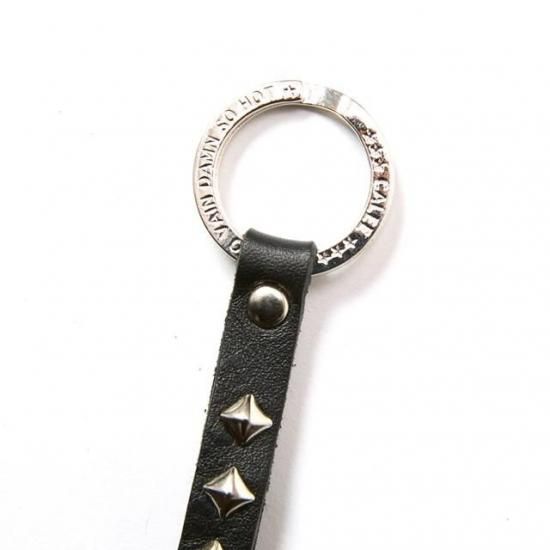 calee キーホルダー CALEE - STUDS LEATHER ASSORT KEY RING <TYPE 1 > (BLACK A
