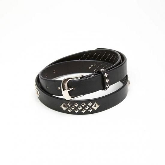 値*能様 ⭐︎送料無料⭐︎ calee LEATHER STUDS LONG W CALEE STUDS LEATHER NARROW LONG BELT - FLOATER