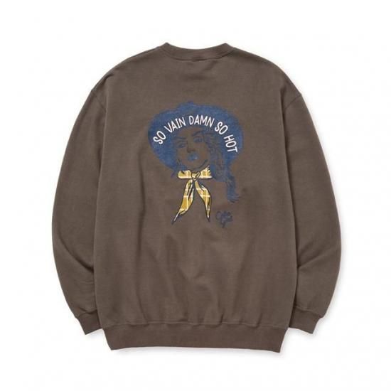 CALEE SYNDICATE RETRO WESTERN GIRL CREW NECK SW - FLOATER