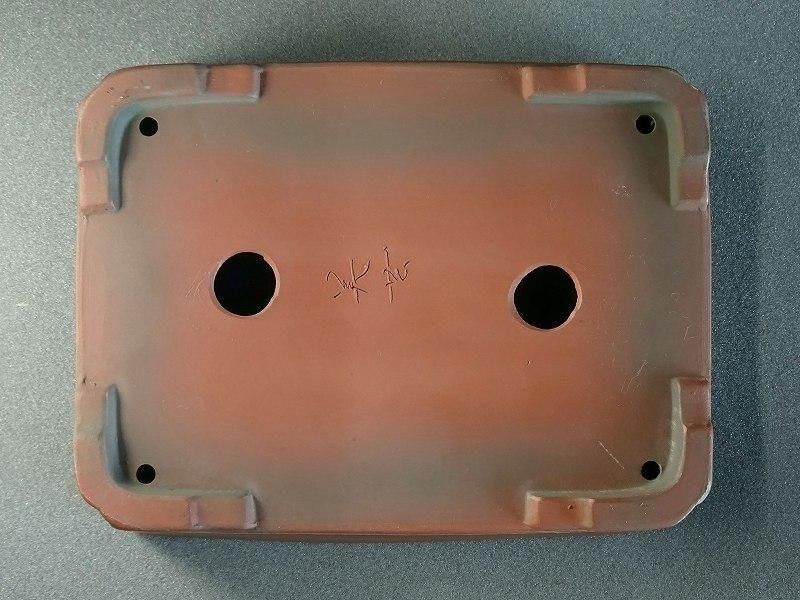 B560美芸6号隅入切立下紐長方鉢 - 盆栽鉢と常滑焼の店 MARUTATU【まる