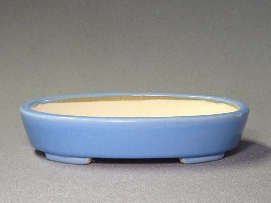 時代 切子 楕円形 鉢 27cmx18.5cm(K-LC671)