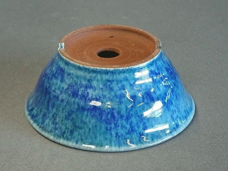 S498秀峰6号青釉丸鉢 - 盆栽鉢と常滑焼の店 MARUTATU【まるたつ】